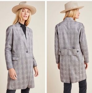 Anthropologie Plaid Trench Coat MP
